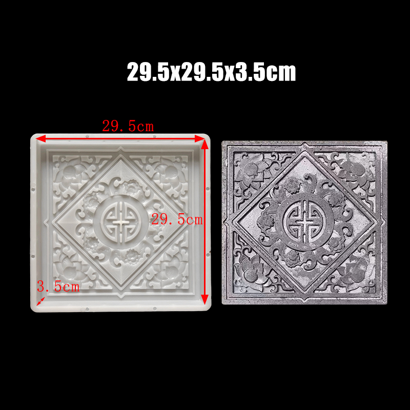 Ceramic Tile Floor - Stapsteen Cementvorm Vierkant Binnenplaats Bestrating Baksteen